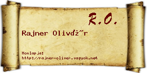 Rajner Olivér névjegykártya