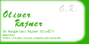 oliver rajner business card